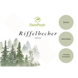 thumbnail of DeinPack 500 Riffelbecher schwarz 200 ml doppelwandig  to Go Pappbecher aus schwarzem Kraftkarton  Kaffeebecher