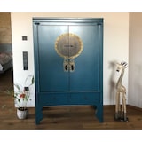 thumbnail of OPIUM OUTLET Möbel Kommode Schrank Sideboard Hochzeitsschrank A502/STEELBLUE blau-petrol vintage asiatisch chinesisch orientalisch