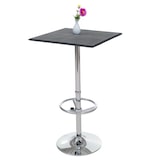 thumbnail of Bartisch Stehtisch Bistrotisch Chicago mit Fußablage, quadratisch 110x63x63cm MVG-zertifiziert ~ schwarz