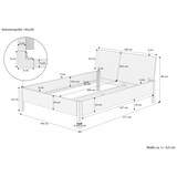 thumbnail of Metallfreies Doppelbett Holzbett Zirbe massiv 140x200 mit wählbarem Zubehör V-60.95-14 Rollrost inkl.