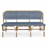 thumbnail of Sofá de terraza de ratán ELYSEE - azul y blanco