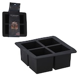 thumbnail of WellHome - Forma de gelo TPE cinza para bebidas geladas com capacidade para 4 cubos 16x16x6cm