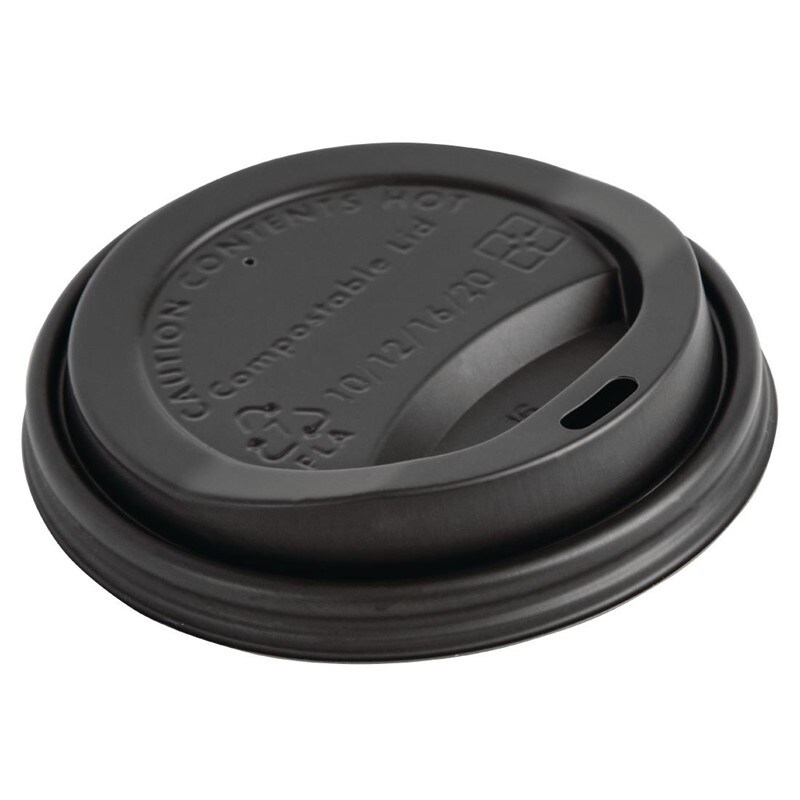 Tampas compostáveis ​​Fiesta Green para bebidas quentes 340ml