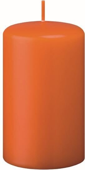 Flachkopf-Stumpenkerzen Karotte Dunkel-Orange 200 x Ø 40 mm, 4 Stück