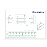 thumbnail of Skyrainbow Wandbord Edelstahl verstärkt, 2 Böden, 160x30