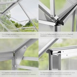 thumbnail of tectake Invernadero GH-D2 11,73 m³, resistente a los rayos UV, 185x375x195cm 375 x 185 x 195 cm Transparente