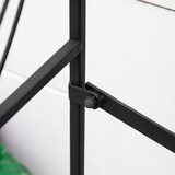 thumbnail of Stufenregal Metall schwarz 95x63x72 cm, 3-stufiges Regal mit Gitterböden für Innen- und Außenbereich