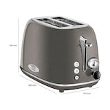 thumbnail of Proficook TA 1193 Tostadora Pan, Ranura Ancha 2 Rebanadas, Indicador Nivel Tostado, 3 Funciones, Calienta Panecillos, Gris, 800W