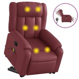 thumbnail of vidaXL Massagesessel mit Aufstehhilfe Elektrisch Weinrot Kunstleder