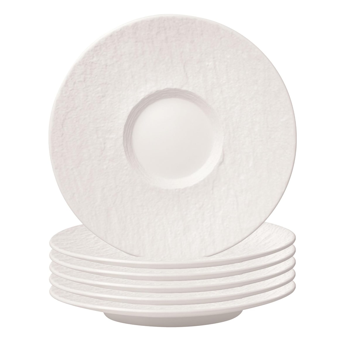 Villeroy & Boch Manufacture Rock Café au Lait Untertasse weiß 17 cm 6er Set