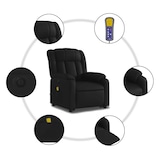 thumbnail of vidaXL Massagesessel mit Aufstehhilfe Elektrisch Schwarz Kunstleder