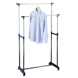 thumbnail of MSV - Armadio doppio regolabile MSV in acciaio cromato con ruote 84 x 43 x 95 cm Nero e cromato