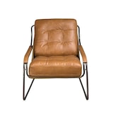 thumbnail of Angel Cerdá Fauteuil en cuir marron 5155C 72 x 98 x 83