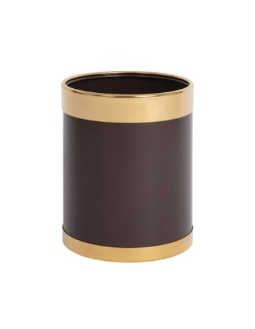 Papelera de hotel 10L. marrón y dorado Bolero Y804