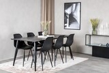 thumbnail of Dipp180x90BLBL Essgruppe Esstisch schwarz und 6 Polar Esszimmerstühle schwarz.