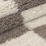 thumbnail of Teppich Hochflor Langflor Karo Kuschelig Waschbar Strapazierfähig Wohnzimmer Schlafzimmer Beige 120x170 cm – WATZMANN von Kadima Design