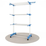 thumbnail of Coemo fahrbarer Wäscheständer 3 Ebenen Wäschetrockner mit Rollen, Farbe Blau