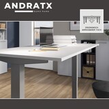 thumbnail of bümö Andratx elektrisch höhenverstellbarer Schreibtisch 160x80 cm in Lichtgrau, Gestell: Silber - Schreibtisch höhenverstellbar elektrisch,