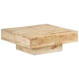 thumbnail of Table basse 80x80x28 cm Bois de manguier massif Modèle Apex Panorama Stella