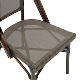thumbnail of METRO PROFESSIONAL Chaise de terrasse BELVIERA, inox/dossier textile, empilable, noir/blanc