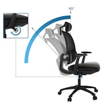 thumbnail of Sedia da ufficio / Sedia girevole RI-COVER rete / tessuto nero hjh OFFICE