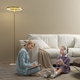 thumbnail of HOMCOM Lampada da Terra Dimmerabile Accensione Pedale 3 Luminosità Oro