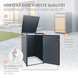 thumbnail of ML-Design Mülltonnenbox 1er Anthrazit-Holzoptik, 1×240L, 68×80×116 cm, Stahl, wetterfest & abschließbar, Müllbox mit Klappdeckel/Tür