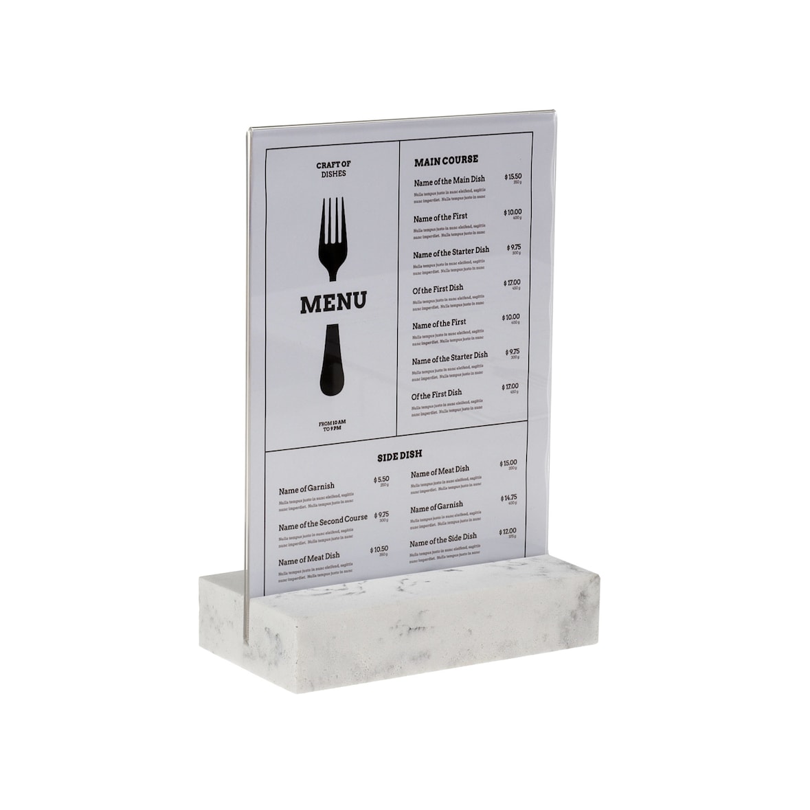 Tischaufsteller Europel A5 Polystone weiß 351021