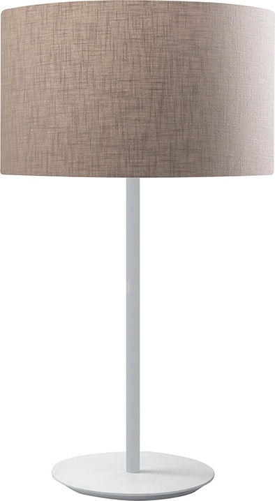 Vivien White Tischlampe – zylindrischer Lampenschirm aus Elfenbein, E27-Fassung, Leistung 75 W, IP20, minimalistisches Design – Rossini