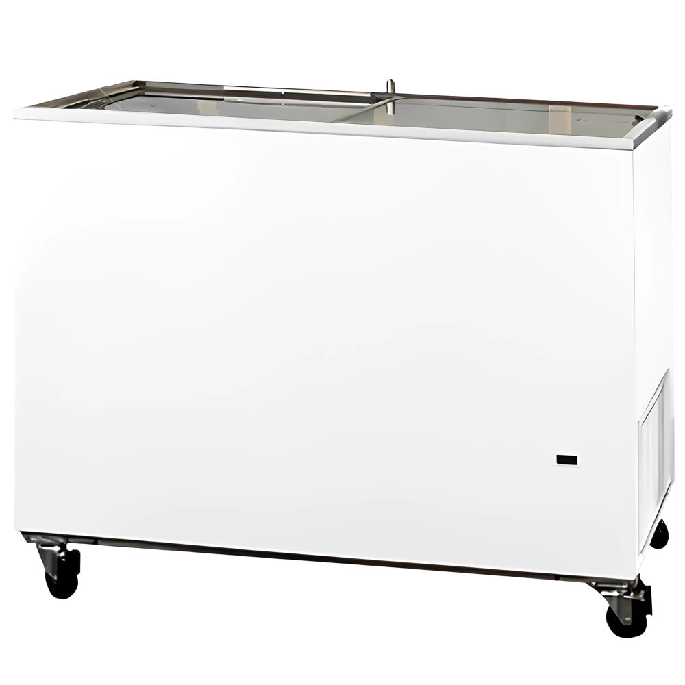 Arca congeladora horizontal de 155 cm com portas de vidro para a indústria da restauração. Freezer congelador horizontal para bares e restaurantes.