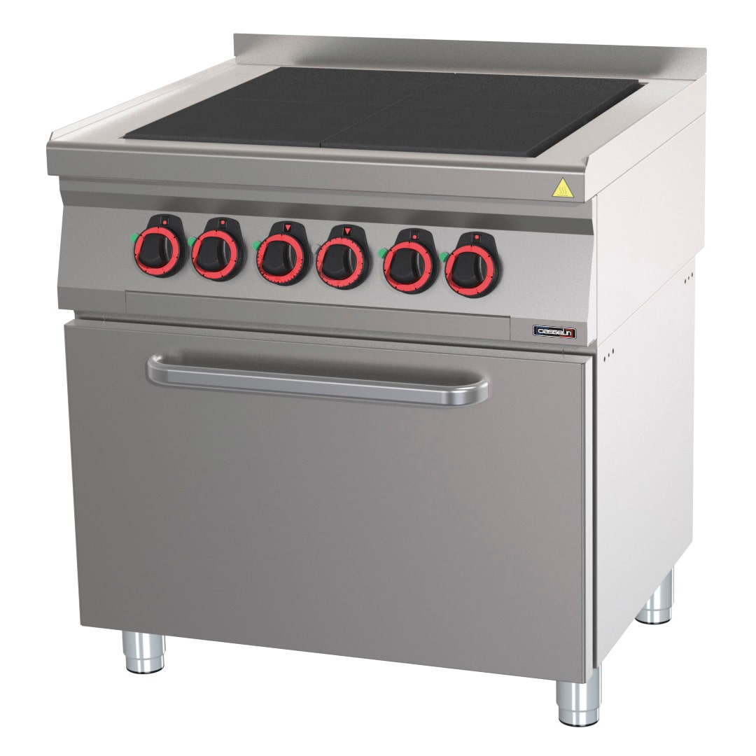 4-pits elektrische kookplaat met elektrische oven GN 2/1 80  C7FOE4PFS80 Casselin