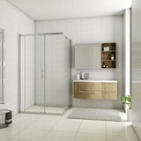 thumbnail of AICA Mampara de ducha rectangular corredera vidrio antical 6mm (780-800)x(1180-1200)x1950mm