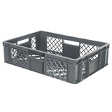 thumbnail of Etagenwagen mit 6 Ebenen, BxTxH 1050x500x1690 mm, 4 Lenkrollen, 2 Rollen mit Feststellbremse mit 12 Euroboxen BxTxH 600x400x150 mm