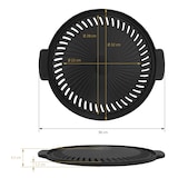 thumbnail of BBQ#BOSS Grillplatte Ø32 cm – Gusseisen, gerippte Plancha mit zwei Griffen, Pfanne für Gas-, Kohle- & Elektrogrill, Gussplatte Grillpfanne