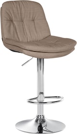 thumbnail of Barhocker Laurel Stoff taupe/Metall in Chromoptik