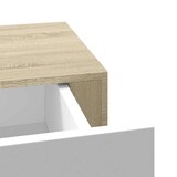 thumbnail of vidaXL Wandmontiertes Schubladenregal Eiche und Weiß 40 x 23,5 x 10 cm MDF