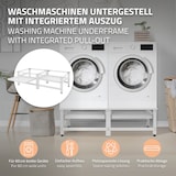 thumbnail of ML-Design Waschmaschinen-Untergestell Doppel Weiß | 2 Ablagen, 128x54 cm, 2x150 kg, Stahlpodest