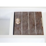 thumbnail of Portachiavi HWC-A48, cassetta portachiavi Portachiavi con ante, legno massiccio certificato MVG ~ shabby marrone-bianco