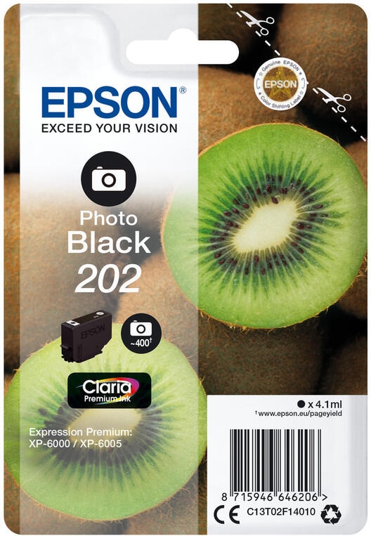 Epson Singlepack Photo Black 202 Claria Premium Ink Con Rf | METRO