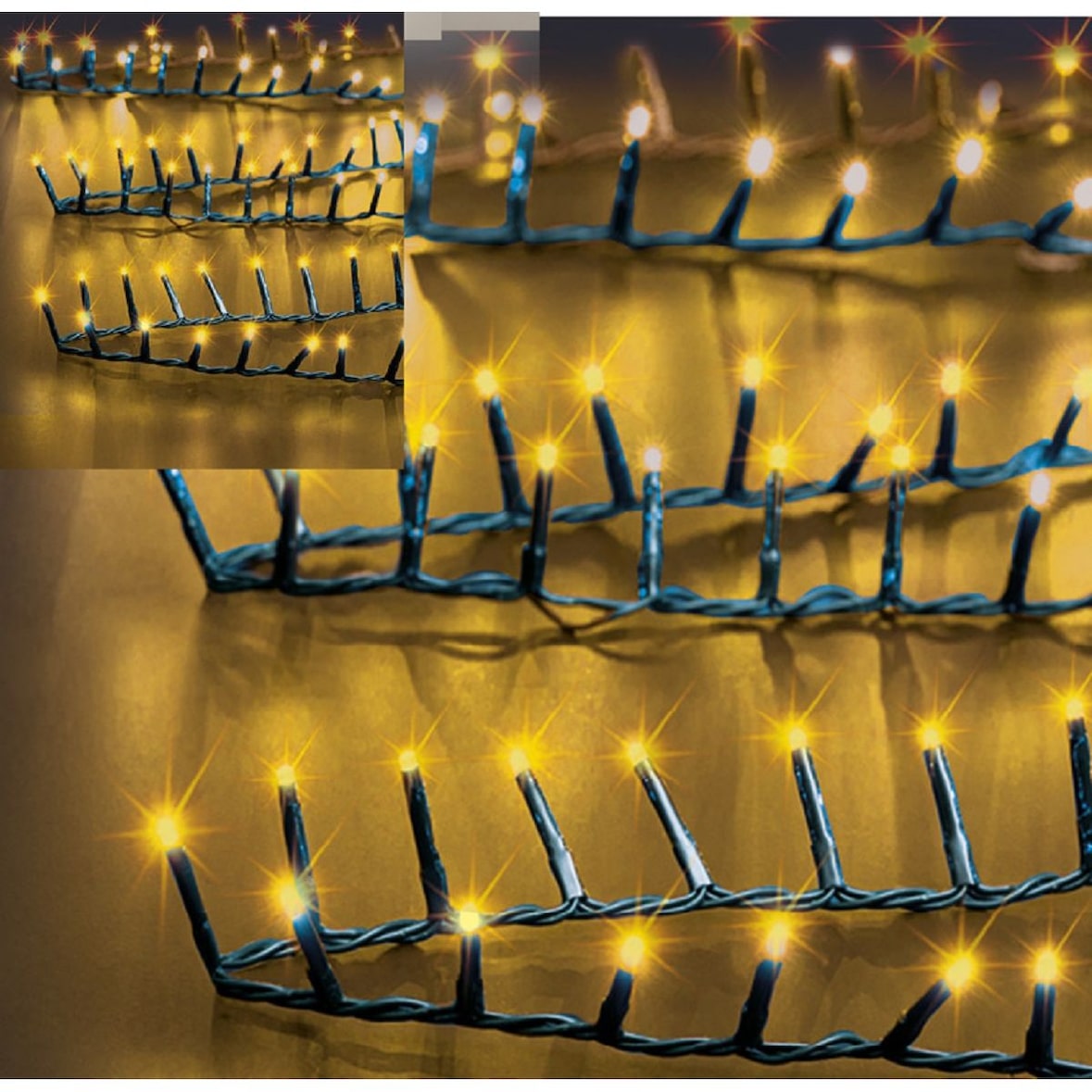 Guirlande Lumineuse Extérieur 12 m 500 LED Blanc chaud et 8 jeux de lumière