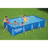 thumbnail of Piscine tubulaire rectangulaire 4x2.1x 0.8m Anti-Corrosion, Liner PVC Renforcé, Pompe de Filtration Incluse 5700L Bestway