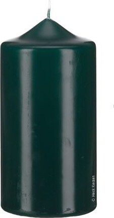 Kerzen Spitzkopf Stumpenkerzen Dunkelgrün, 200 x 60 mm, 6 Stück