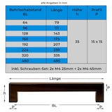 thumbnail of 10 x Möbelgriffe braun gebürstet BA 96mm Edelstahl Schrankgriffe Küchengriffe Schubladen