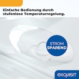 thumbnail of Exquisit Kühlschrank mit Gefrierfach, 107 Liter, kleiner Kühlschrank, 4-Sterne-Gefierfach, Kompakt, Freistehend, KS516-4-051C inoxlook-az