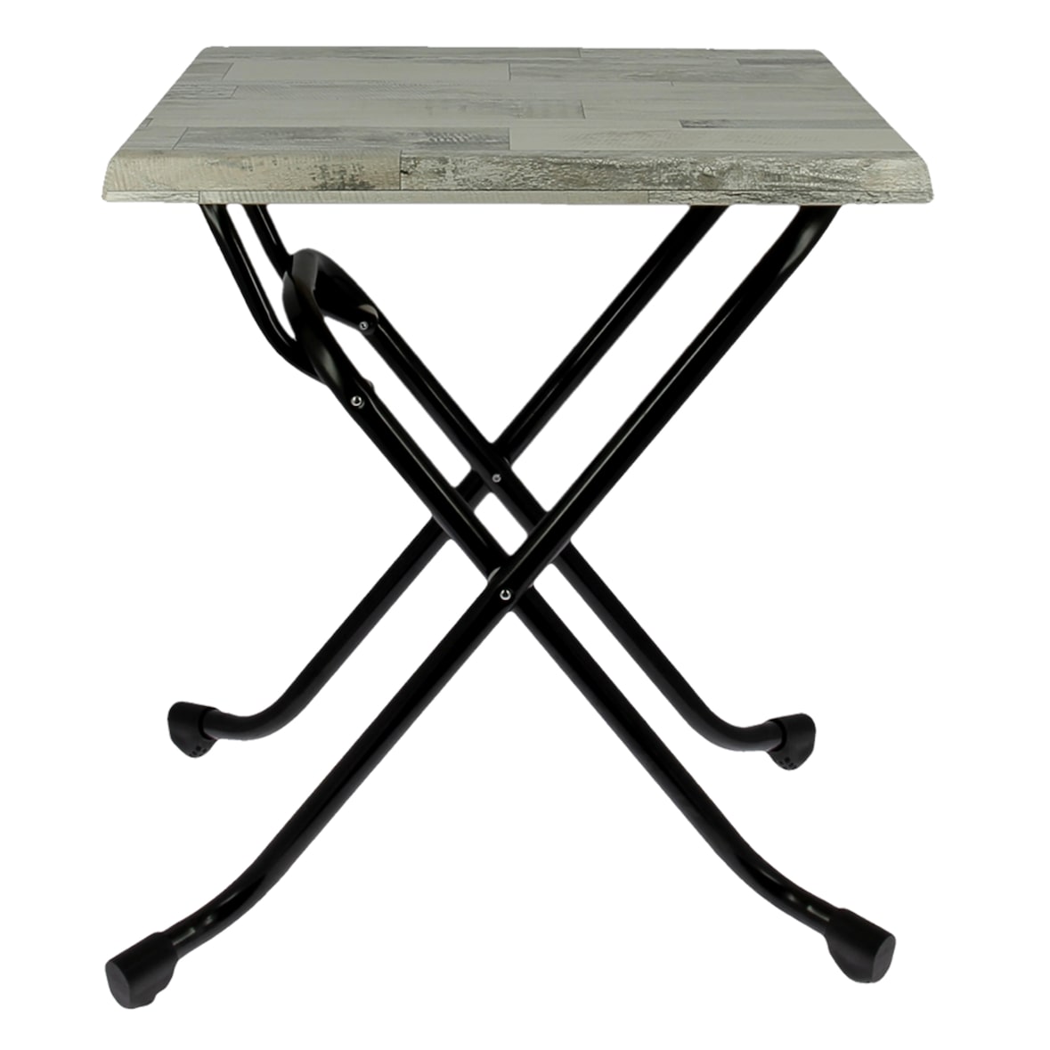 table pliable 70x70cm plateau stratifié moulé modèle table white dream pied biarritz - tigaone