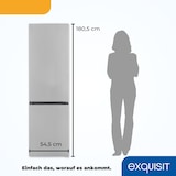 thumbnail of Exquisit Kühl-Gefrierkombination KGC265-70-NF-040C inoxlook | 253 L Volumen | Kühl Gefrierkombination No-frost | Türanschlag wechselbar