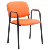 thumbnail of Besucherstuhl ZAGREB - Kunstleder Orange 53x55x79 cm | Besucherstühle Konferenzstuhl Wartezimmerstuhl Bürostühle Bürostuhl Konferenzraum Wartezimmer