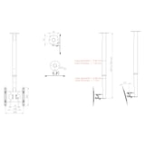 thumbnail of Soporte de techo de TV B-DX Negro AL. 63 x AN. 20 x P. 15 cm