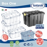 thumbnail of Tontarelli - Contenitore "Boxone" 140 litri con rotelle 79x52x52 cm