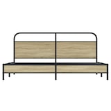 thumbnail of vidaXL Metallbett ohne Matratze Sonoma-Eiche 193x203 cm
